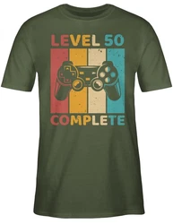 Shirtracer T-Shirt Level 50 Complete Zocker Geburtstag Dunkelgrün