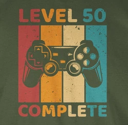 Shirtracer T-Shirt Level 50 Complete Zocker Geburtstag Dunkelgrün
