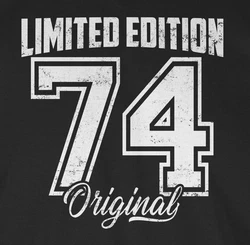 Shirtracer T-Shirt Limited Edition 1974 Original 50. Geburtstag Weiß