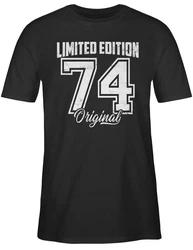 Shirtracer T-Shirt Limited Edition 1974 Original 50. Geburtstag Weiß