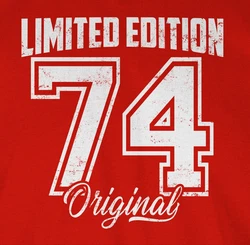 Shirtracer T-Shirt Limited Edition 1974 Original 50. Geburtstag Weiß