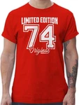 Shirtracer T-Shirt Limited Edition 1974 Original 50. Geburtstag Weiß