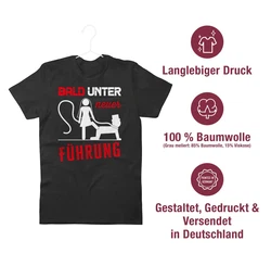 Shirtracer T-Shirt Bald unter neuer Führung JGA Männer Rot/Braun/Weiß