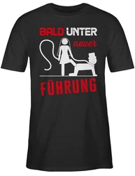 Shirtracer T-Shirt Bald unter neuer Führung JGA Männer Rot/Braun/Weiß