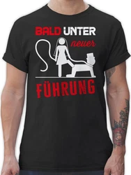 Shirtracer T-Shirt Bald unter neuer Führung JGA Männer Rot/Braun/Weiß