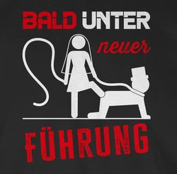 Shirtracer T-Shirt Bald unter neuer Führung JGA Männer Rot/Braun/Weiß