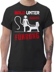 Shirtracer T-Shirt Bald unter neuer Führung JGA Männer Rot/Braun/Weiß