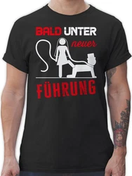 Shirtracer T-Shirt Bald unter neuer Führung JGA Männer Rot/Braun/Weiß