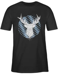 Shirtracer T-Shirt Hirsch Bayern Mode für Oktoberfest Herren 