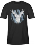 Shirtracer T-Shirt Hirsch Bayern Mode für Oktoberfest Herren 