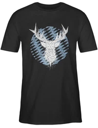 T-Shirt Hirsch Bayern Rauten Mode fr Oktoberfest Herren