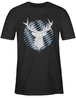 Shirtracer T-Shirt Hirsch Bayern Mode für Oktoberfest Herren 