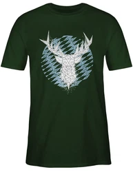 Shirtracer T-Shirt Hirsch Bayern Mode für Oktoberfest Herren Türkis/Grün/Dunkelgrün