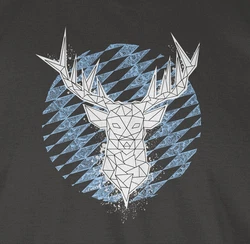 Shirtracer T-Shirt Hirsch Bayern Mode für Oktoberfest Herren Türkis/Blau