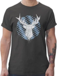 T-Shirt Hirsch Bayern Rauten Mode fr Oktoberfest Herren