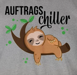 Shirtracer T-Shirt Auftragschiller mit Faultier schwarz