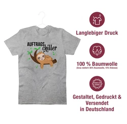 Shirtracer T-Shirt Auftragschiller mit Faultier schwarz