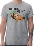 Shirtracer T-Shirt Auftragschiller mit Faultier schwarz