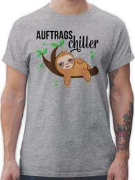 T-Shirt Auftragschiller mit Faultier schwarz Tiere Zubehr