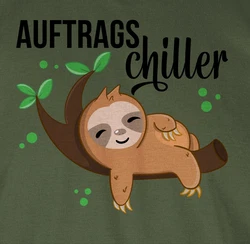 Shirtracer T-Shirt Auftragschiller mit Faultier schwarz