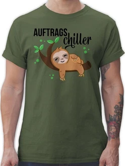 Shirtracer T-Shirt Auftragschiller mit Faultier Shirtracer T-Shirt Auftragschiller mit Faultier