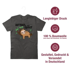 Shirtracer T-Shirt Auftragschiller mit Faultier schwarz