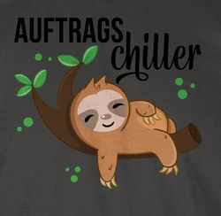 Shirtracer T-Shirt Auftragschiller mit Faultier schwarz
