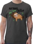 Shirtracer T-Shirt Auftragschiller mit Faultier schwarz