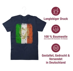 Shirtracer T-Shirt Irland Irische Flagge St. Patricks Day Blau