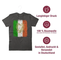 Shirtracer T-Shirt Irland Irische Flagge St. Patricks Day Grün/Blau/Grau/Dunkelgrün/Mischfarben