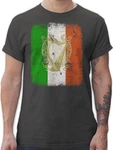 Shirtracer T-Shirt Irland Irische Flagge St. Patricks Day Grün/Blau/Grau/Dunkelgrün/Mischfarben