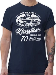 Shirtracer T-Shirt Ich bin nicht alt ich bin ein Klassiker (70) Dunkelblau/Blau