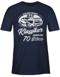 Shirtracer T-Shirt Ich bin nicht alt ich bin ein Klassiker (70) Dunkelblau/Blau