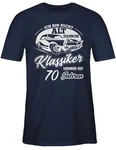 Shirtracer T-Shirt Ich bin nicht alt ich bin ein Klassiker (70) Dunkelblau/Blau