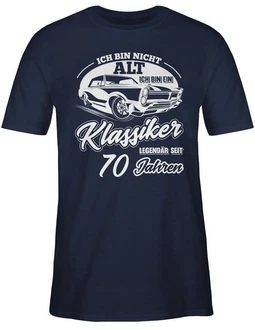Shirtracer T-Shirt Ich bin nicht alt ich bin ein Klassiker (70) Dunkelblau/Blau Shirtracer T-Shirt Ich bin nicht alt ich bin ein Klassiker (70) Dunkelblau/Blau