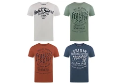 riverso Herren T-Shirt RIVLeon Regular Fit Kurzarm Print Tee Shirt Dunkelgrün/Mischfarben/Lila/Grün