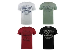 riverso Herren T-Shirt RIVLeon Regular Fit Kurzarm Print Tee Shirt 