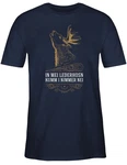 Shirtracer T-Shirt In mei Lederhosn kumm i nimmer nei - Hirsch - Spruch Mode für Oktoberfest Herren Blau/Rot/Dunkelblau/Lila/Beige/Grün