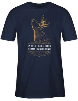 Shirtracer T-Shirt In mei Lederhosn kumm i nimmer nei - Hirsch - Spruch Mode für Oktoberfest Herren Shirtracer T-Shirt In mei Lederhosn kumm i nimmer nei - Hirsch - Spruch Mode für Oktoberfest Herren