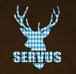 Shirtracer T-Shirt Servus Hirsch Mode für Oktoberfest Herren 