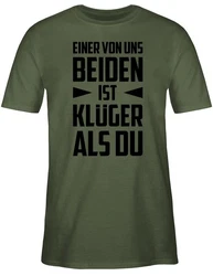 Shirtracer T-Shirt Einer von uns beiden ist Klger als Du schwarz