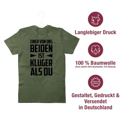 Shirtracer T-Shirt Einer von uns beiden ist Klger als Du schwarz