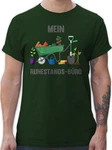 Shirtracer T-Shirt Mein Ruhestands-Bro - Garten Gartenarbeit Grtnern Hobby Outfit Dunkelgrün/Grün