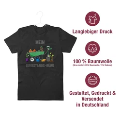 Shirtracer T-Shirt Mein Ruhestands-Bro - Garten Gartenarbeit Grtnern Hobby Outfit Braun/Schwarz/Dunkelgrün/Rot