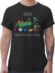 Shirtracer T-Shirt Mein Ruhestands-Bro - Garten Gartenarbeit Grtnern Hobby Outfit Rot/Braun/Schwarz/Dunkelgrün/Beige/Grün/Lila