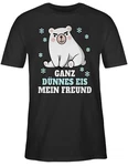 Shirtracer T-Shirt Ganz dünnes Eis mein Freund Sprüche Statement mit Spruch 