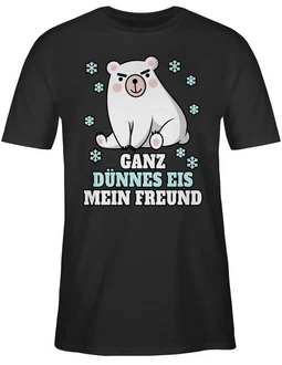 Shirtracer T-Shirt Ganz dünnes Eis mein Freund Sprüche Statement mit Spruch Shirtracer T-Shirt Ganz dünnes Eis mein Freund Sprüche Statement mit Spruch