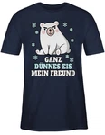 Shirtracer T-Shirt Ganz dünnes Eis mein Freund Sprüche Statement mit Spruch 