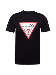 Guess T-Shirt (1-tlg) Schwarz/Grau/Rot