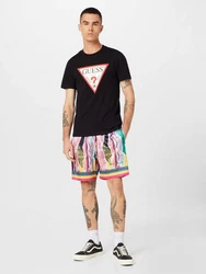 Guess T-Shirt (1-tlg) Schwarz/Grau/Rot